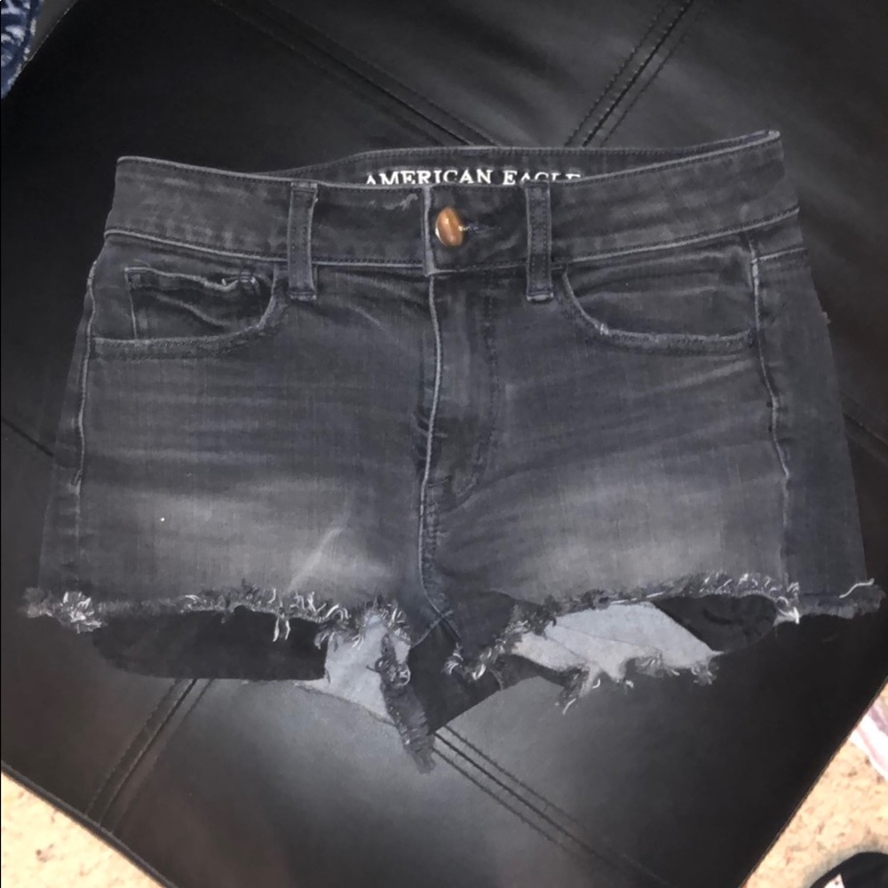 Black Distressed Shorts!